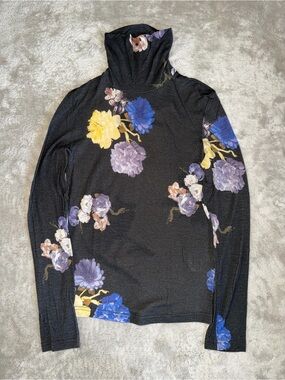 Acne Studios Cleo Turtleneck Floral Wool Long Sleeve Women’s Medium Fall/Winter